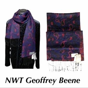NWT Geoffrey Beene Men’s Dark Purple Scarf